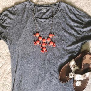 J Crew coral/orange bauble necklace